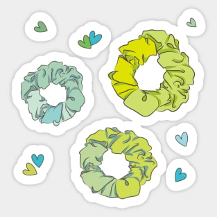 cute hair scrunchie Sticker